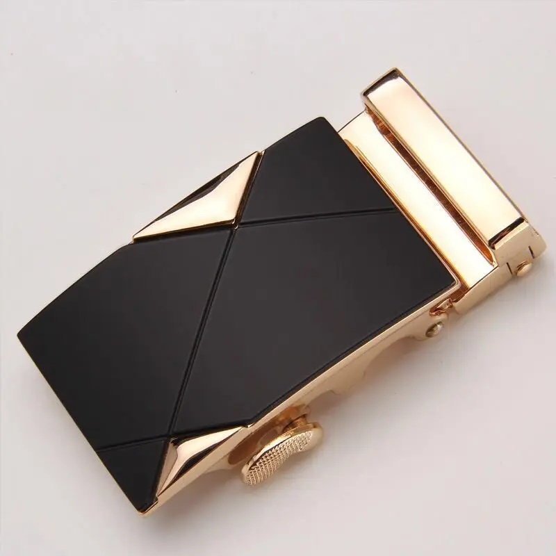 Top Trends: High Quality Belt Simple Automatic Buckle Trend New Men'S Niche Design Belt Buckle 3.5 CM Wide Card Buckle Accessories A3112 Shoppable Styles - Image 2