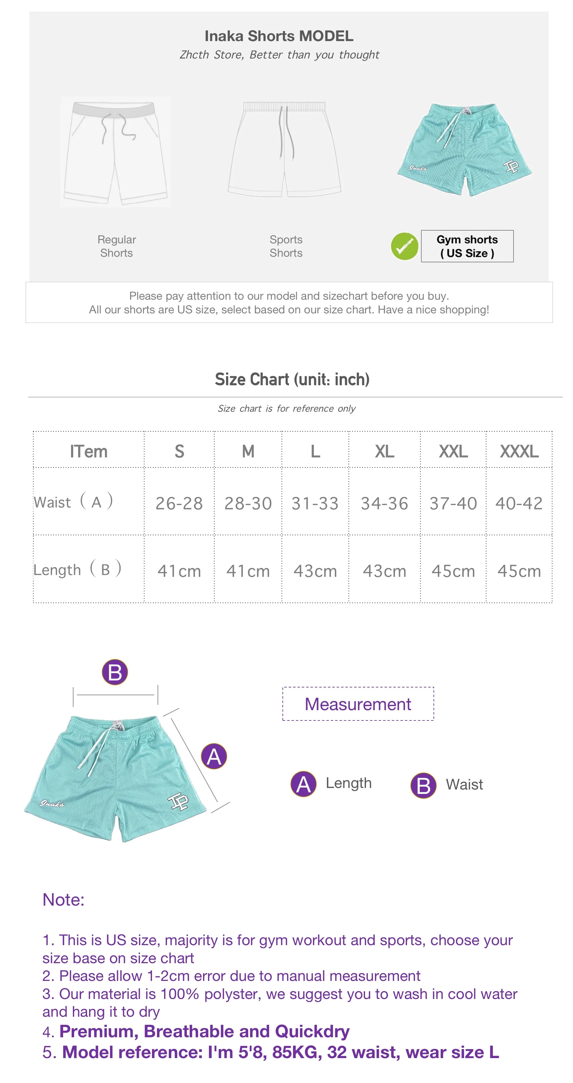 Top Trends: Inaka Power Shorts Men Women Basketball GYM Workout Mesh Double Layer Embroidery Basketball Shorts Blue Shoppable Styles - Image 6