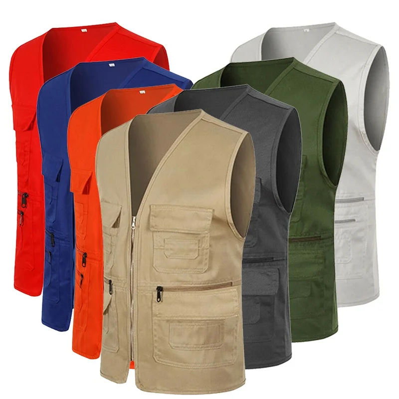 Top Trends: Men&#039;s Multi-pocket Traveler Fishing Photography Director Outdoor Vest Shoppable Styles