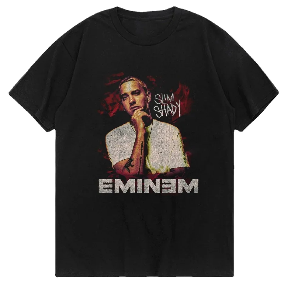 Top Trends: Summer Street Tshirt Hip Hop Tshirt Rapper Eminem T Shirt Men Fashion T-shirt Slim Black Tops Retro Tees Women Men's Clothing Shoppable Styles