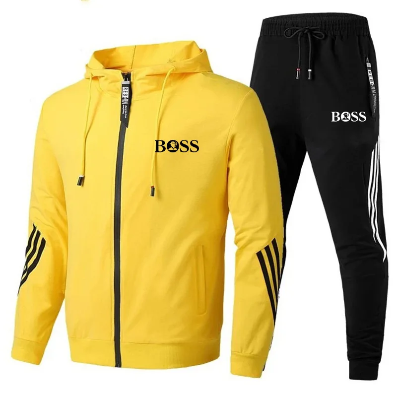 Top Trends: 2023 Men's New Casual Sportswear Set Zipper Sweater Hoodie Men's And Women's Running Sportswear 2-Piece Set Shoppable Styles - Image 6