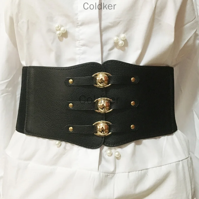 Top Trends: Length 65cm Long Waist Belt Fashion Waist Belts Ladies Solid Stretch Elastic Wide Belt Medieval Costume For Women Waistband Shoppable Styles