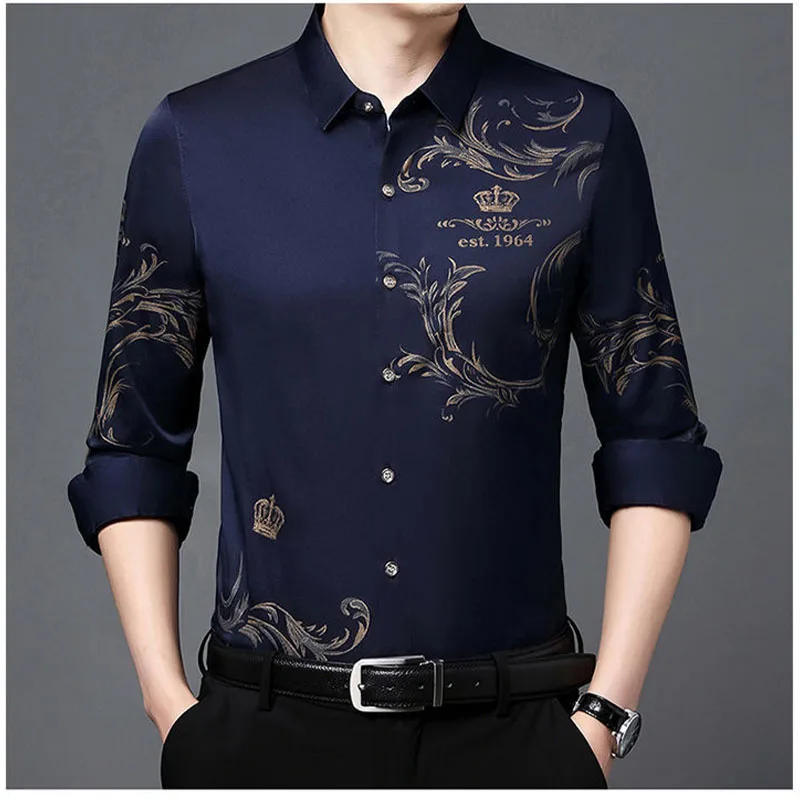 Top Trends: Fashion Men Long Sleeve Business Shirt Spring Autumn Thin Streetwear Smart Casual Korean New Button Male Clothes Loose Tops 2023 Shoppable Styles