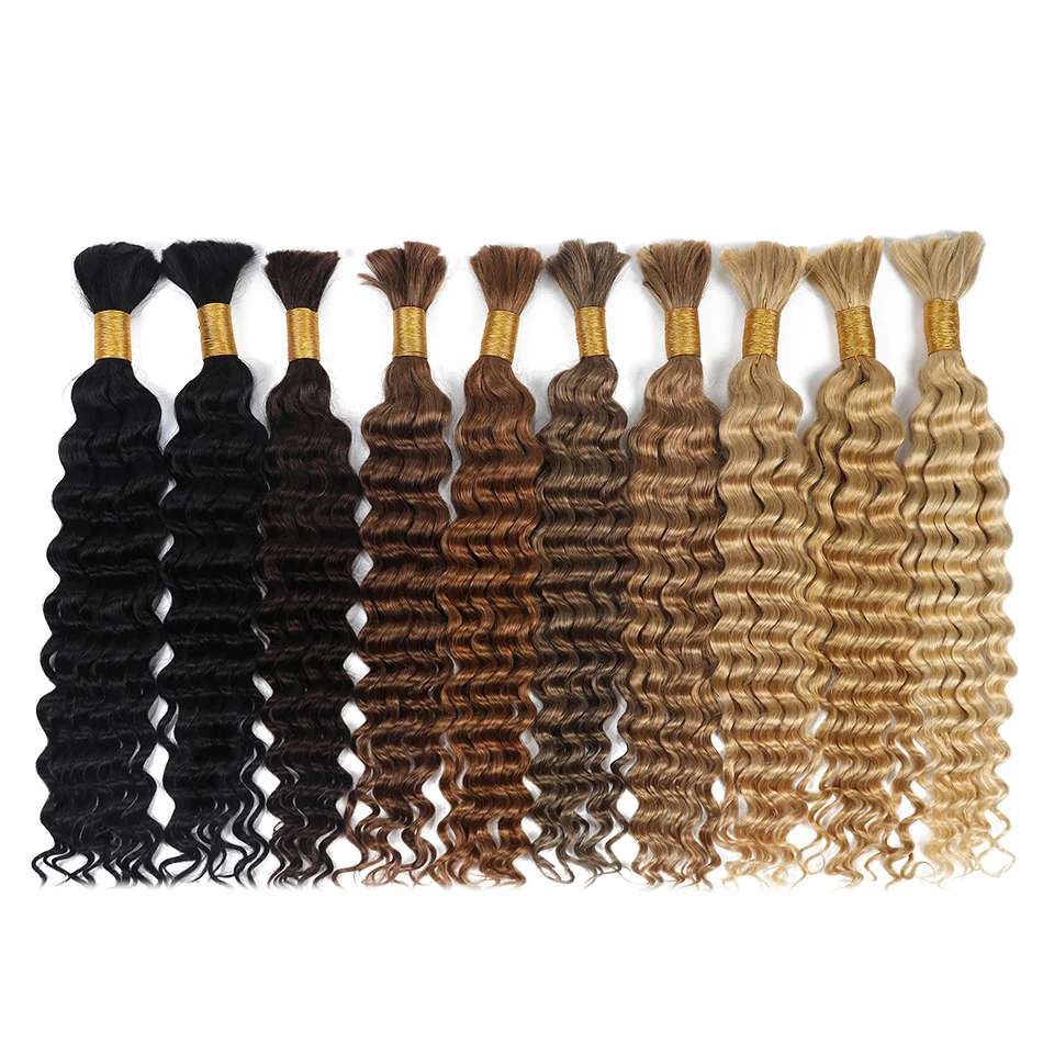 Top Trends: BHF Human Hair Bulk For Braids No Weft Bundles Deep Wave Vietnamese Original Natural Remy Hair Extensions 100g Curly Braids Shoppable Styles