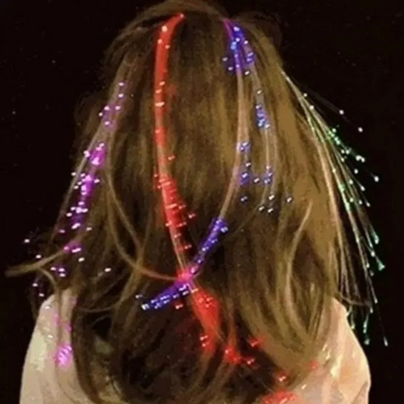 Top Trends: Colorful Butterfly Light Braids Glowing Flash LED Hair Braid Clip Haripin Wigs Ligth Up Party Christmas Hair Accessories Shoppable Styles - Image 2