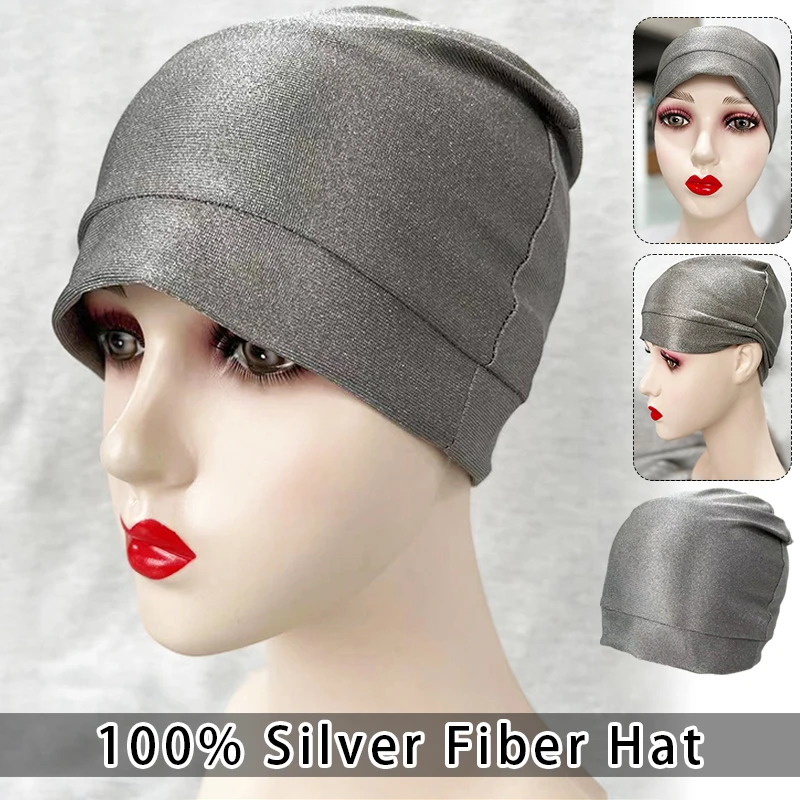 Top Trends: Anti Radiation Cap 100% Silver Fiber Mobile Phones EMF Protection Pullover Hat Men Women Electromagnetic Wave Shielding Beanies Shoppable Styles