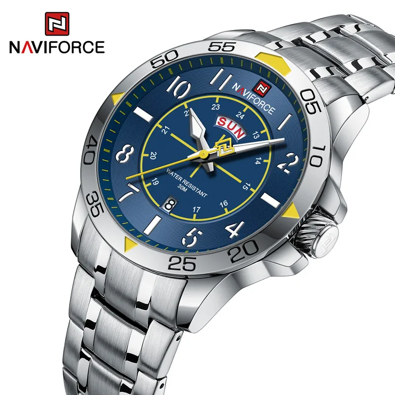 Top Trends: NAVIFORCE Brand Design Men Watches Business Sport Stainless Steel Waterproof Luxury Quartz Wristwatches Relogio Masculino 2023 Shoppable Styles