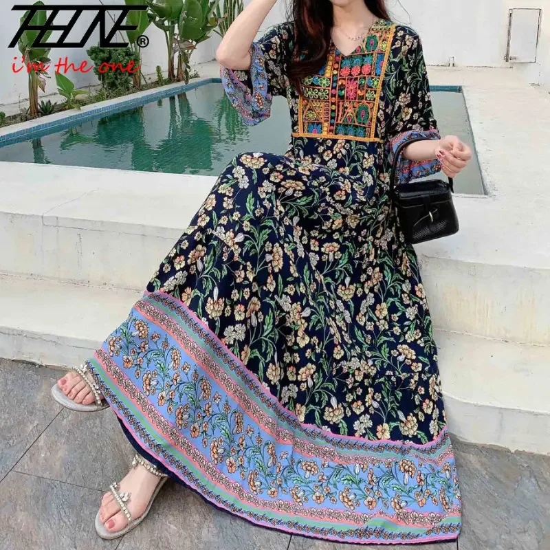 Top Trends: Clothes Women Dress Summer Embroidery Chic Elegant Vestidos Robe Vintage Long Maxi Prom Bohemian Beach Holiday Party New Dresses Shoppable Styles