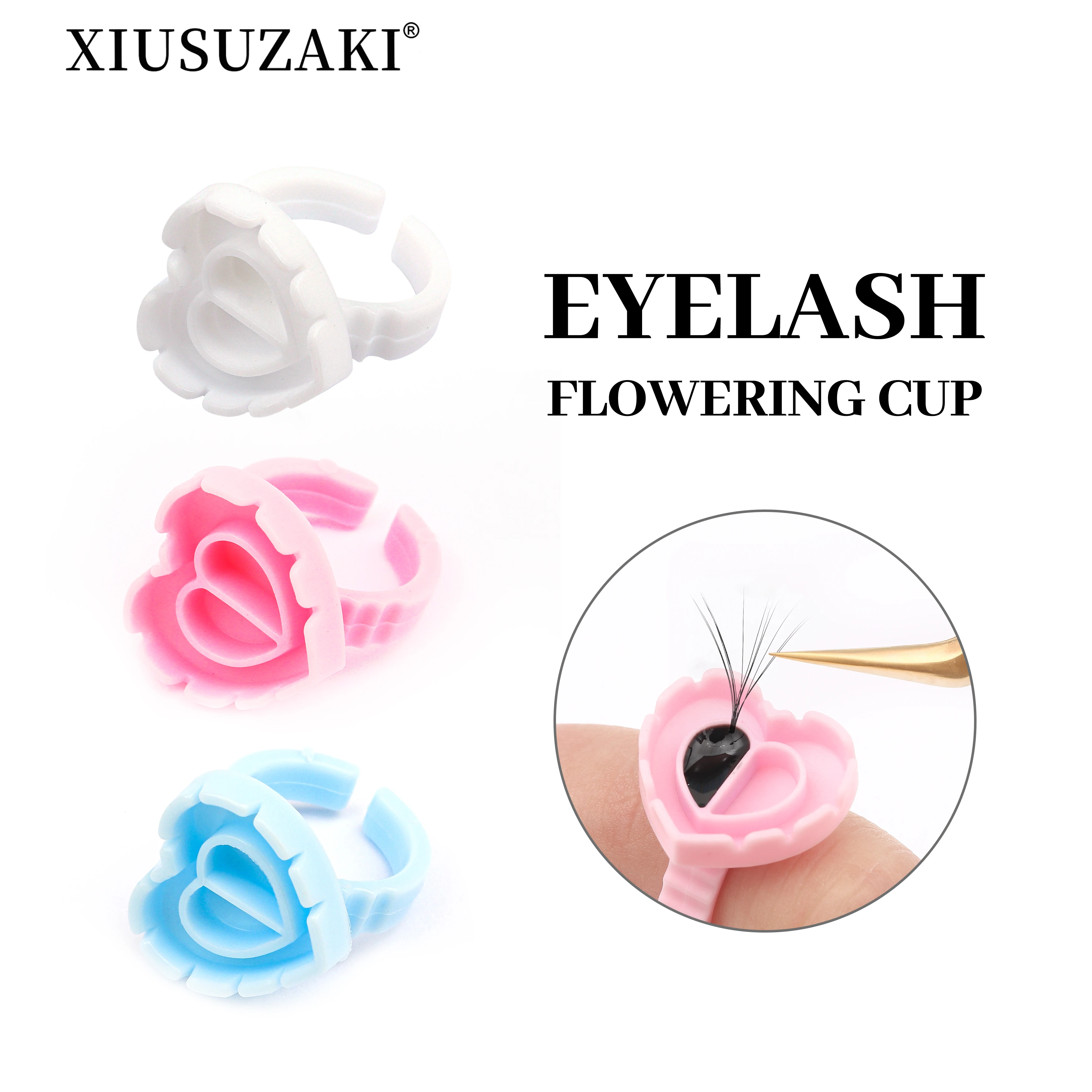 Top Trends: XIUSUZAKI Wholesale 100Pcs / Bag Disposable Eyelash Extension Glue Ring Cup Tattoo Pigment Holder Container Lash Tools Supplier Shoppable Styles