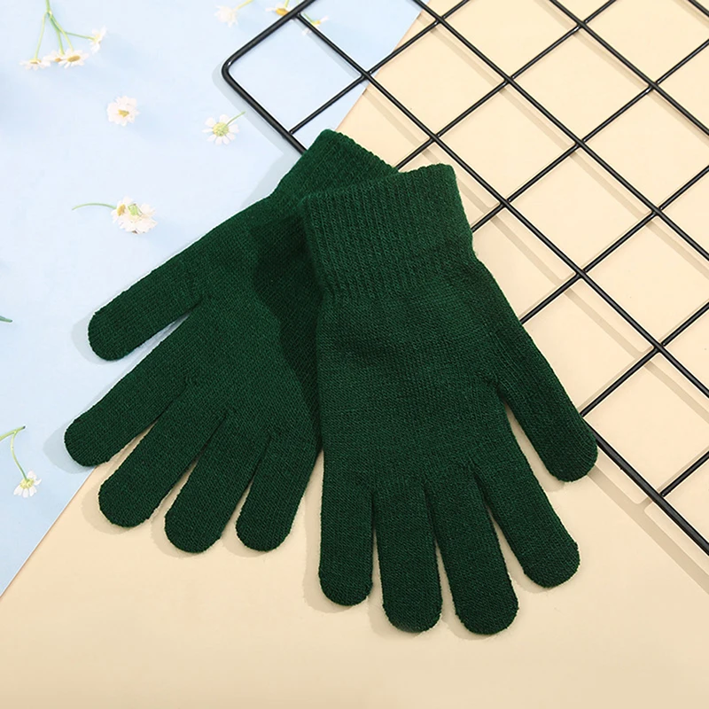 Top Trends: Winter Knitted Gloves Men Women Touch Screen Cold-proof Warm Full Finger Gloves Korean Style All-match Cycling Wool Gloves Shoppable Styles - Image 3