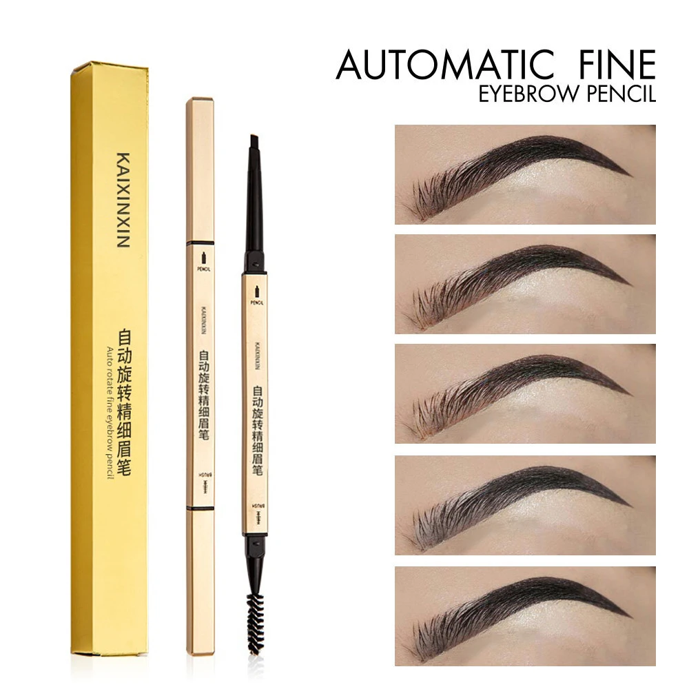 Top Trends: Natural Long Lasting Black Brown Eyebrow Pencil Waterproof Tip Fine Eyebrow Tattoo Pen Women Eye Korean Cosmetic Makeup Brush Shoppable Styles