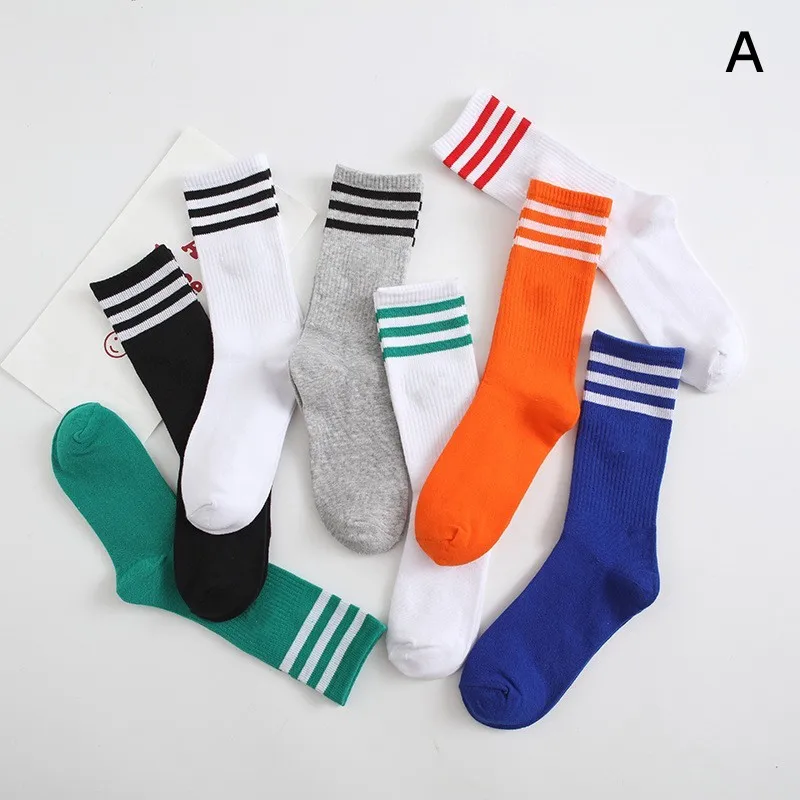 Top Trends: Japanese Ins Tide Socks AD Clover Men And Women Cotton Socks Korean Version Of Pure Color High Tube Sports Socks Black Socks Shoppable Styles