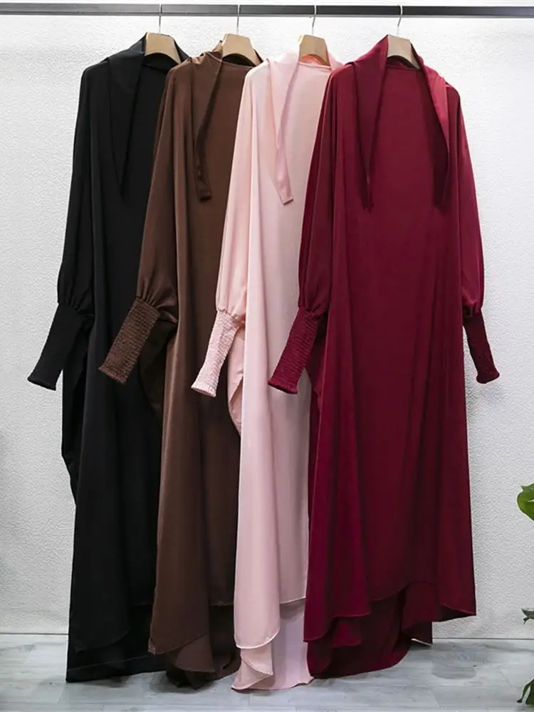 Top Trends: Ramadan Satin Prayer Clothes Women Abaya Dubai Kaftans Saudi Arabia Turkey Islam Muslim Maxi Dress Djellaba Robe Femme Musulmane Shoppable Styles