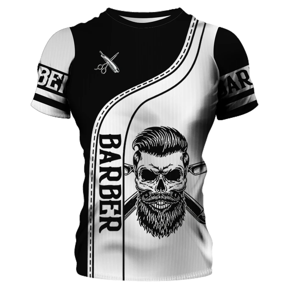 Top Trends: Summer T-Shirt Men Shirt 3D Barber Custom Clothing O Neck Oversized Casual Short Sleeve Top Cool Punk Streetwear For Male Tees Shoppable Styles