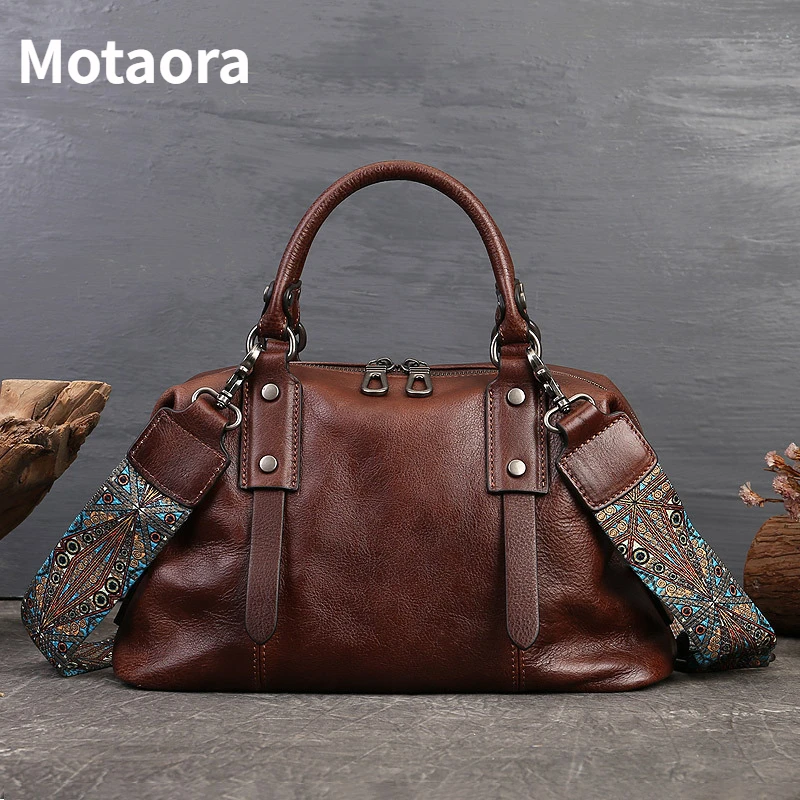 Top Trends: MOTAORA Genuine Leather Shoulder Bags For Women Handbags 2024 New Luxury Designer Vintage Lady Handbag Casual Tote Women's Bag Shoppable Styles