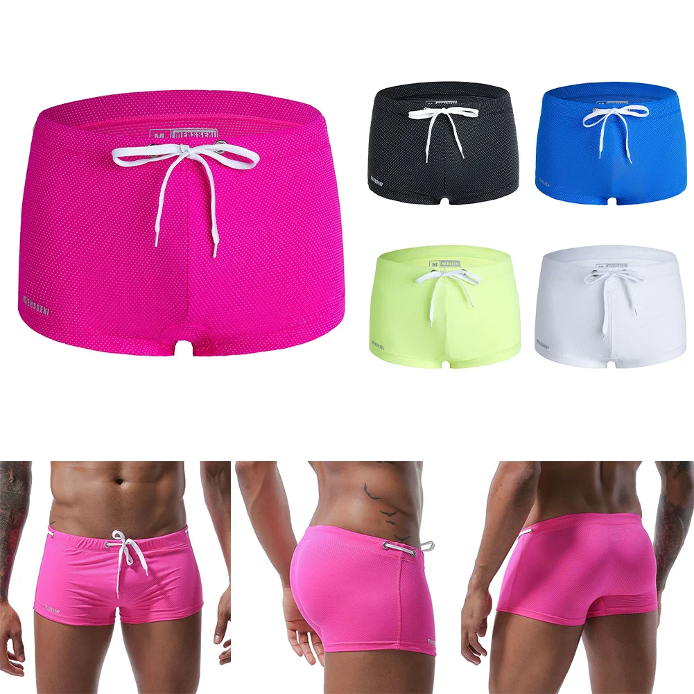 Top Trends: Swimsuit Boxer Briefs Swimming Short Men's Swim Shorts Sexy Swimwear Beach Wear Stretch Breathable Trunks Comfortable Men Pants Shoppable Styles