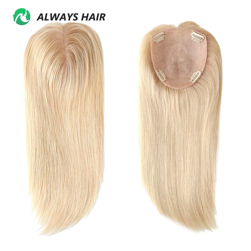 Top Trends: 14" 16" Silk Top Hair Topper Natural Human Hair Toupee For Women Hair Clip In Chinese Culticle Remy Hair Hairpieces Shoppable Styles