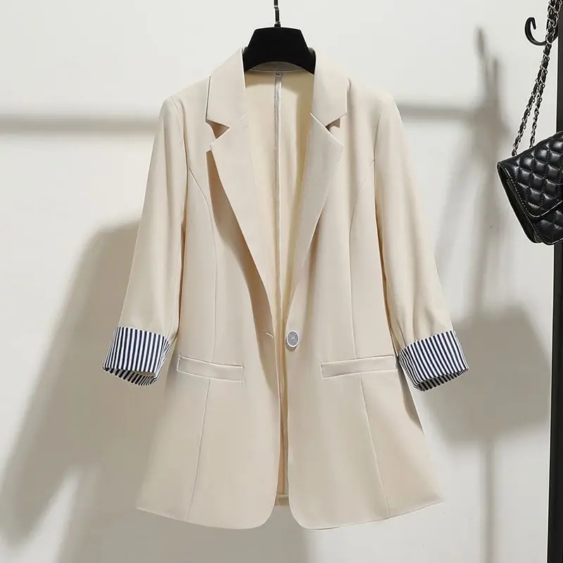 Top Trends: 2023 New Spring And Summer Korean Edition Thin Style Stylish And Elegant Commuting Three Quarter Women&#039;s Oversized Suit Coat Shoppable Styles