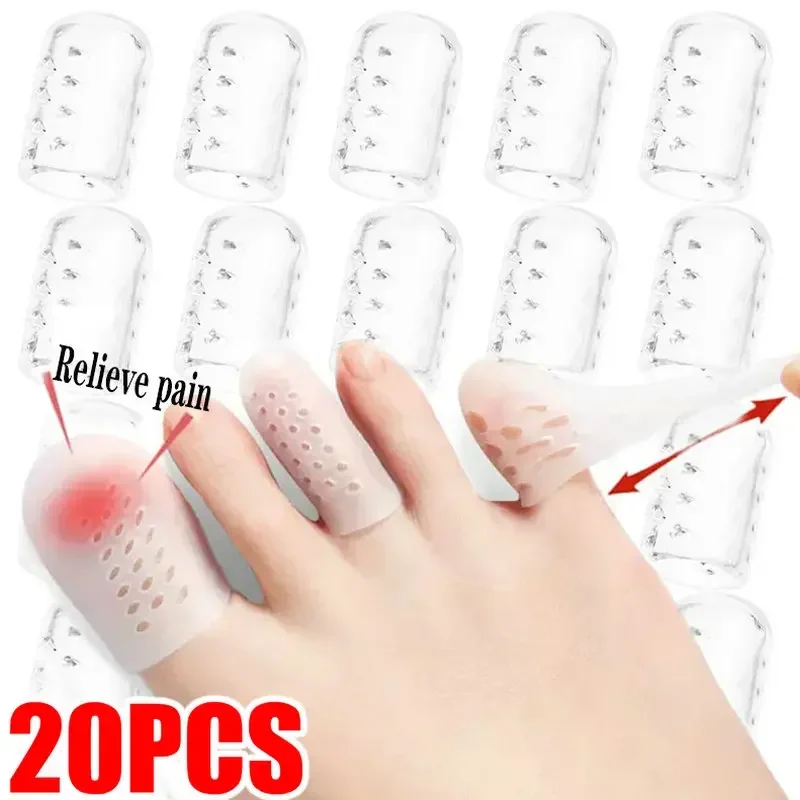 Top Trends: 1 / 5 / 10 / 20Pcs Silicone Toe Caps Anti-Friction Breathable Toe Protector Prevents Blisters Toe Caps Cover Protectors Foot Care Shoppable Styles