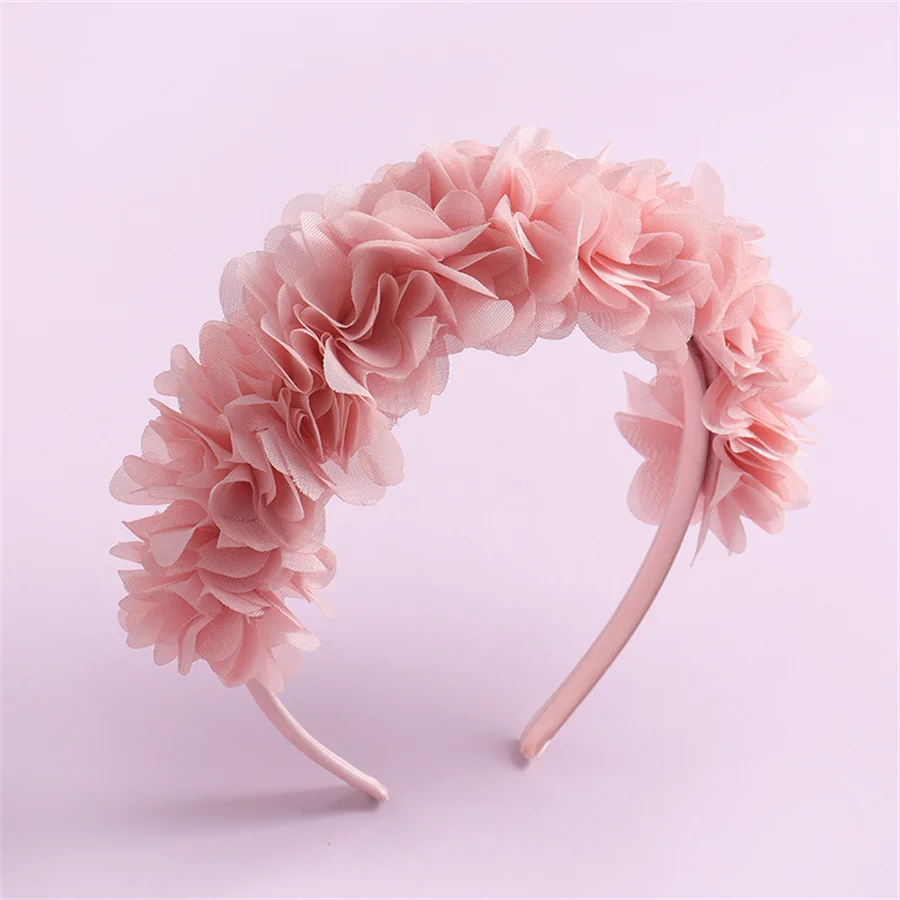 Top Trends: Fashionable Lace Flower Headband Hair Accessories Creative Pink Children&#039;s Princess Girls Fresh And Sweet Hairbands And Headwear Shoppable Styles