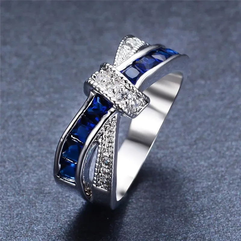 Top Trends: Wholesale 925 Sterling Silver Ring Beautiful Pretty Fashion Wedding Ring Party White Gold Color Women Stone Crystal Lady Jewelry Shoppable Styles