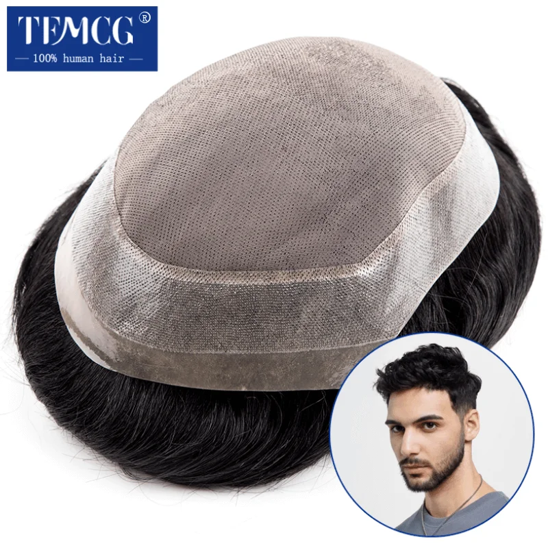 Top Trends: Toupee Men Fine Mono With Soft Pu 100% Natural Human Hair Breathable Male Hair Prosthesis Capillary Male Wig Exhuast Systems Shoppable Styles