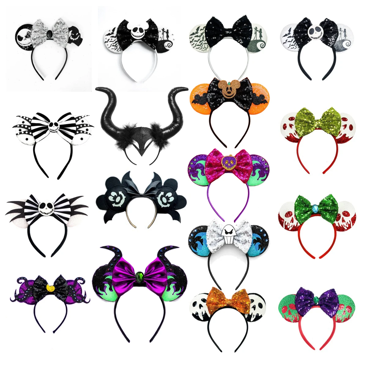 Top Trends: 2023 Halloween Mickey Mouse Ears Headband Sequins Hair Bow Women Festival Party Cosplay Hairband Gift Kids Hair Accessories Shoppable Styles