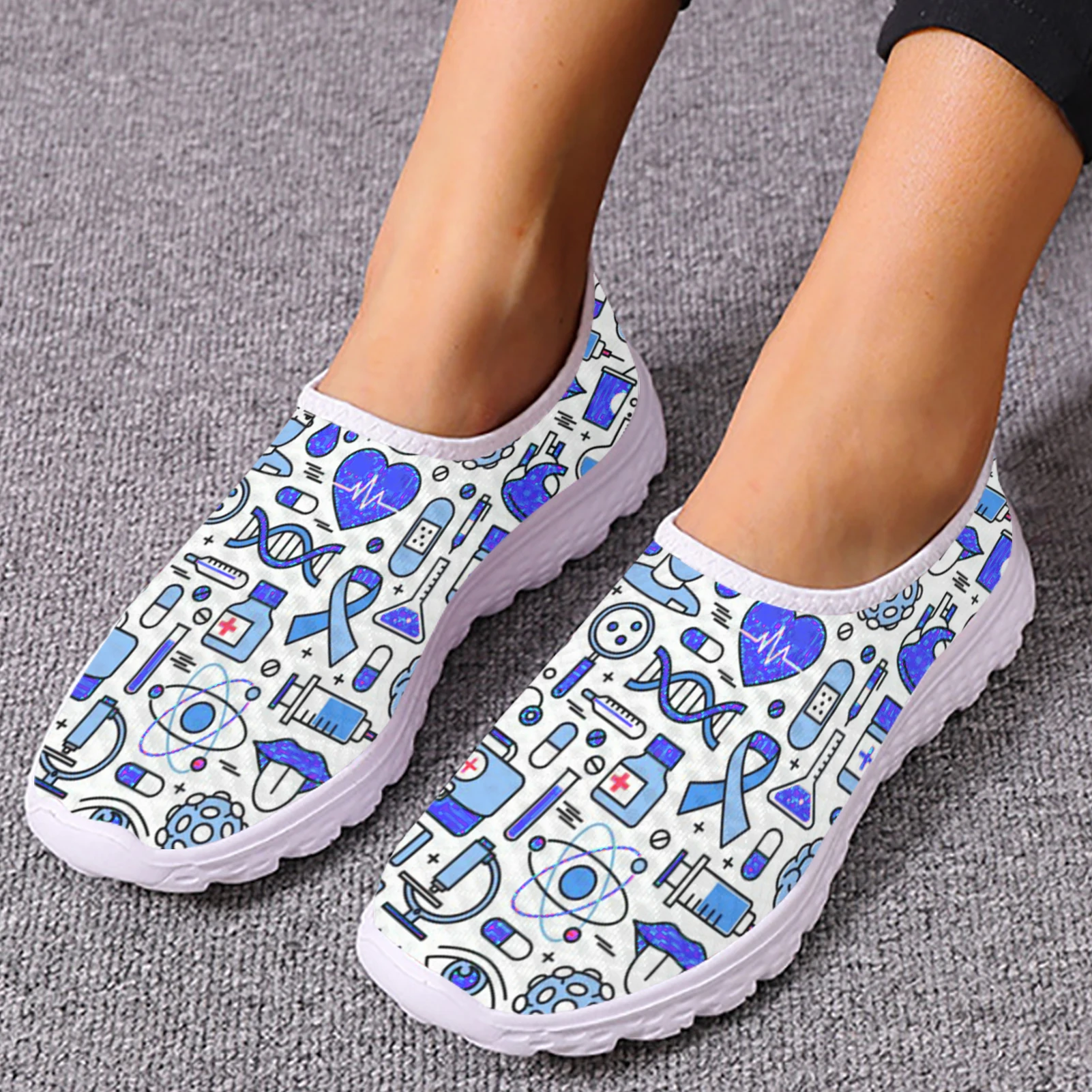 Top Trends: INSTANTARTS Slip On Women's Medical Flat Shoes Summer Comfortable Breathable Mesh Sneakers Casual Loafers Nurse Shoes Zapatos Shoppable Styles