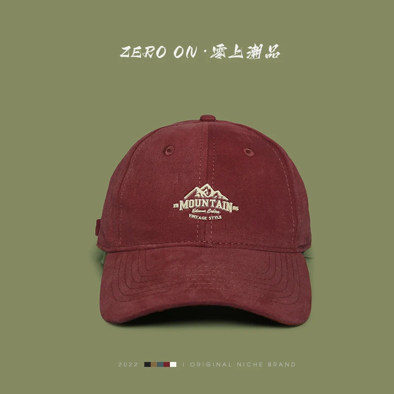 Top Trends: Street Wine Red Baseball Cap Men And Women Show Face Small Spring And Summer Peaked Cap Retro White Street Autumn And Winter Shoppable Styles