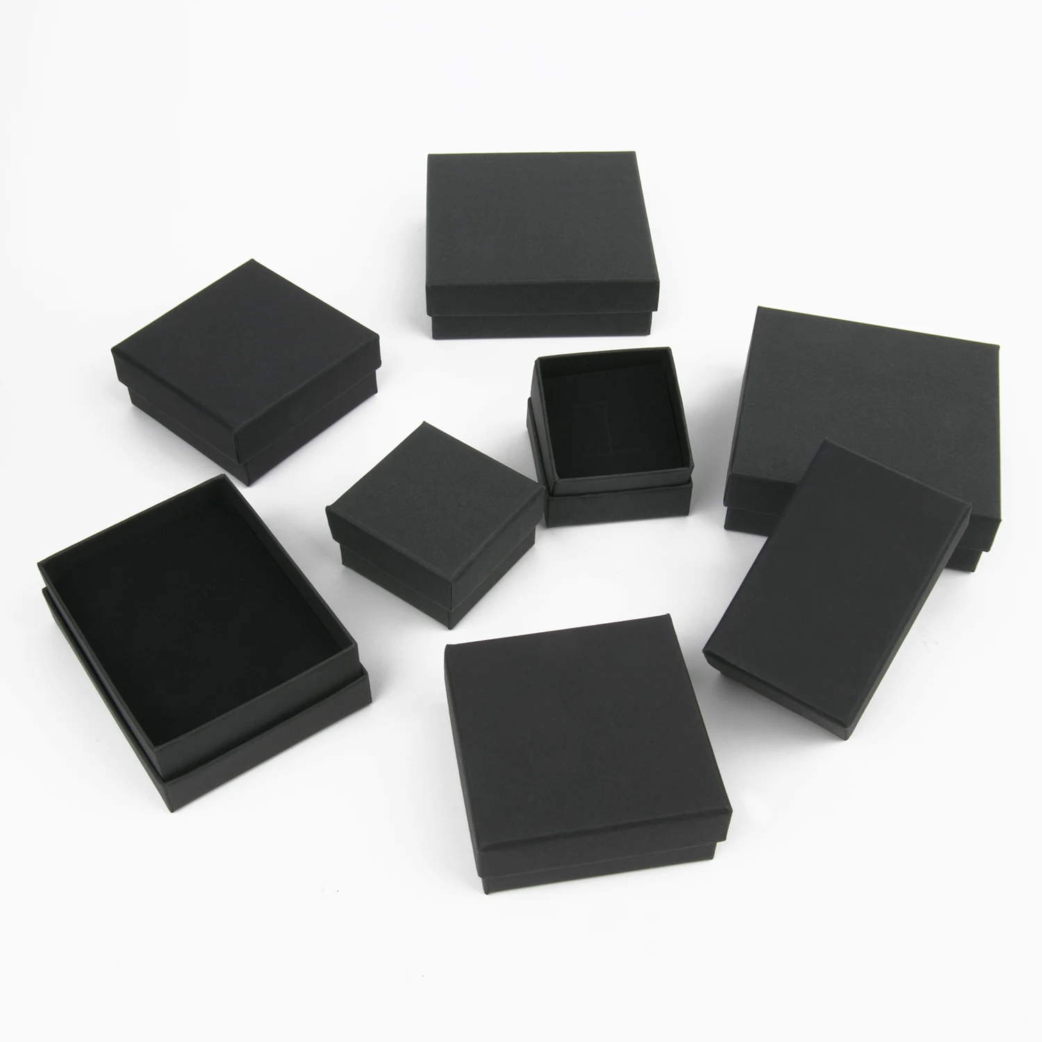 Top Trends: Black Paper Material Jewelry Boxes Cardboard Pendant Gift Box Bags Rectangle Necklace Bracelets Earrings Packaging Storag Boxes Shoppable Styles - Image 4