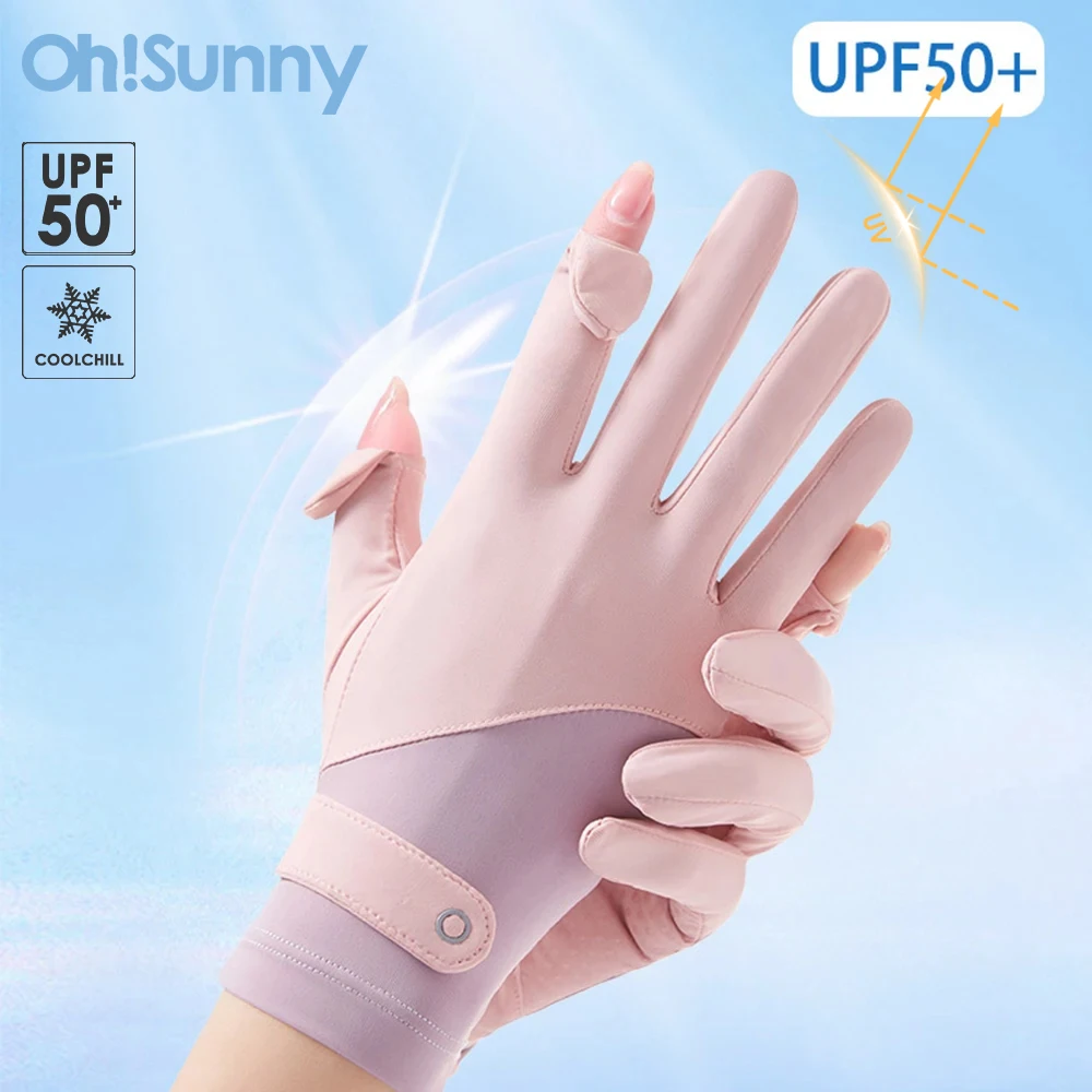 Top Trends: OhSunny Sun Protection Gloves Sunscreen Breathable UPF50+ Anti-UV Cooling Fabric Slip Mittens For Outdoor Cycling Driving Shoppable Styles