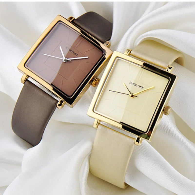 Top Trends: Square Women Watches Leather Band Quartz Watch Elegant Ladies Dress Business Wristwatches Simple Waterproof Reloj Mujer Shoppable Styles