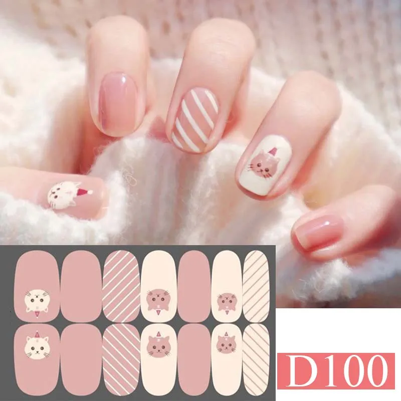 Top Trends: Full Cover Nail Stickers Nail Polish Nail Decoration Nails Sticker Designer Self Adhesive Nail Sticker Creative Nailart D100 Shoppable Styles