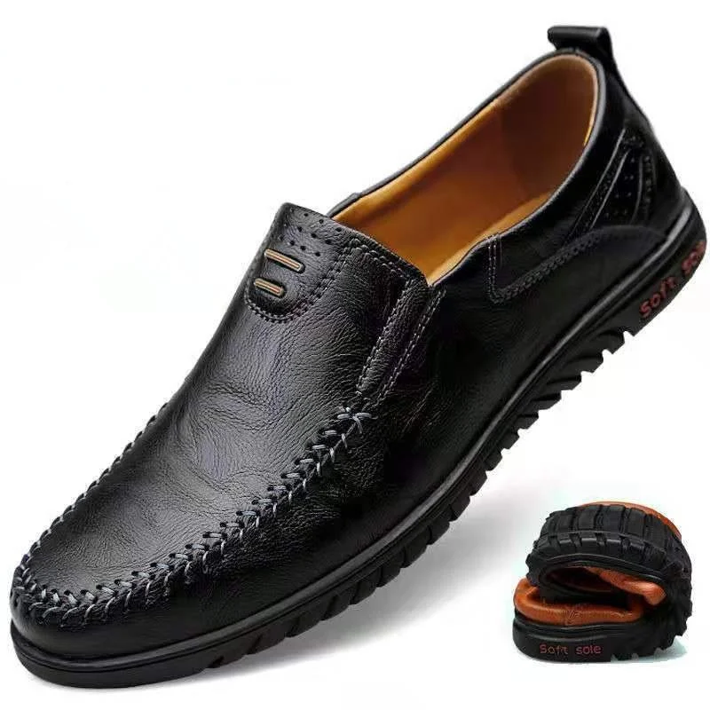 Top Trends: Genuine Leather Men Shoes Luxury Brand 2023 Casual Slip On Formal Loafers Men Moccasins Italian Black Male Driving Shoes Men Shoppable Styles