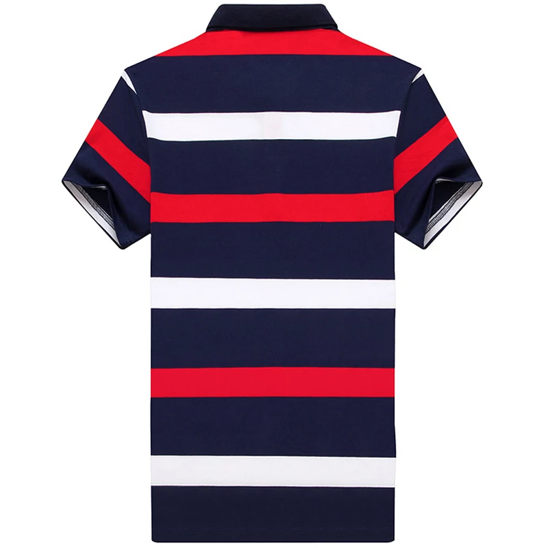 Top Trends: Polo Shirt Men Summer New Mens Short Sleeve Polo Shirt Stitching Stripe Cotton Youth Top Men's Business Casual Polo Shirt 8813 Shoppable Styles - Image 2