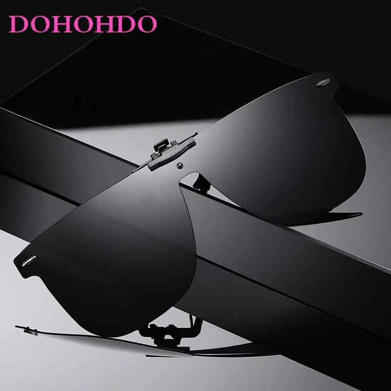 Top Trends: Men Polarized Clip On Sunglasses Metal Clips Car Driver Goggles Night Vision Glasses Anti Glare Vintage Safe Square Outdoo UV400 Shoppable Styles