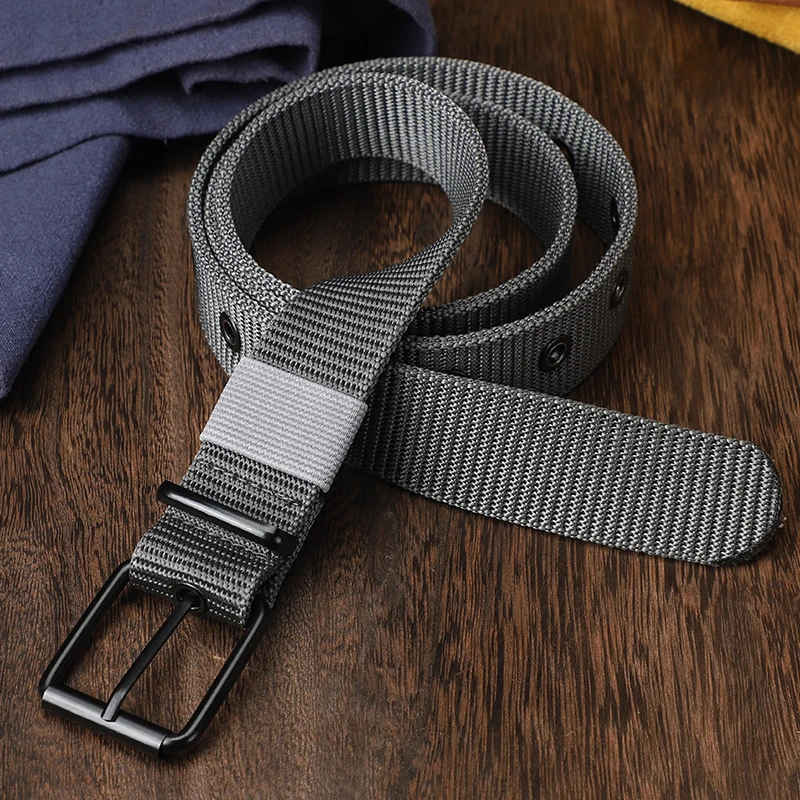 Top Trends: Perforated Canvas Belt, Men's Needle Buckle Belt, Student Youth Korean Version, Versatile Jeans Belt, Military Training, Extende Shoppable Styles - Image 2