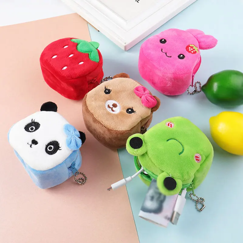 Top Trends: Women Coin Purse Cartoon Zipper Plush Coin Purse Pouch Purse Earphone Bag Wallet Bag Key Holder Bags For Ladies Shoppable Styles