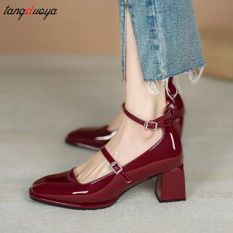 Top Trends: Fashion Women's Shoes Mary Jane Style Ladies Shoes Low Heel Shallow Mouth Round Toe Solid Color Women's Shoes Party Shoes 2023 Shoppable Styles