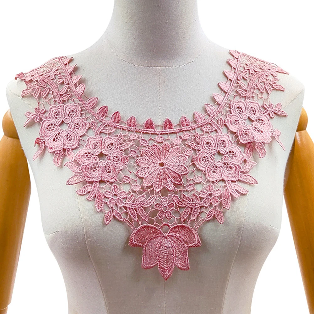 Top Trends: Hollow Out Neckline Neckband Fake Collar Embroidery Flower Lace Neckline Applique Solid Trimming Decoration Costume Collars Shoppable Styles