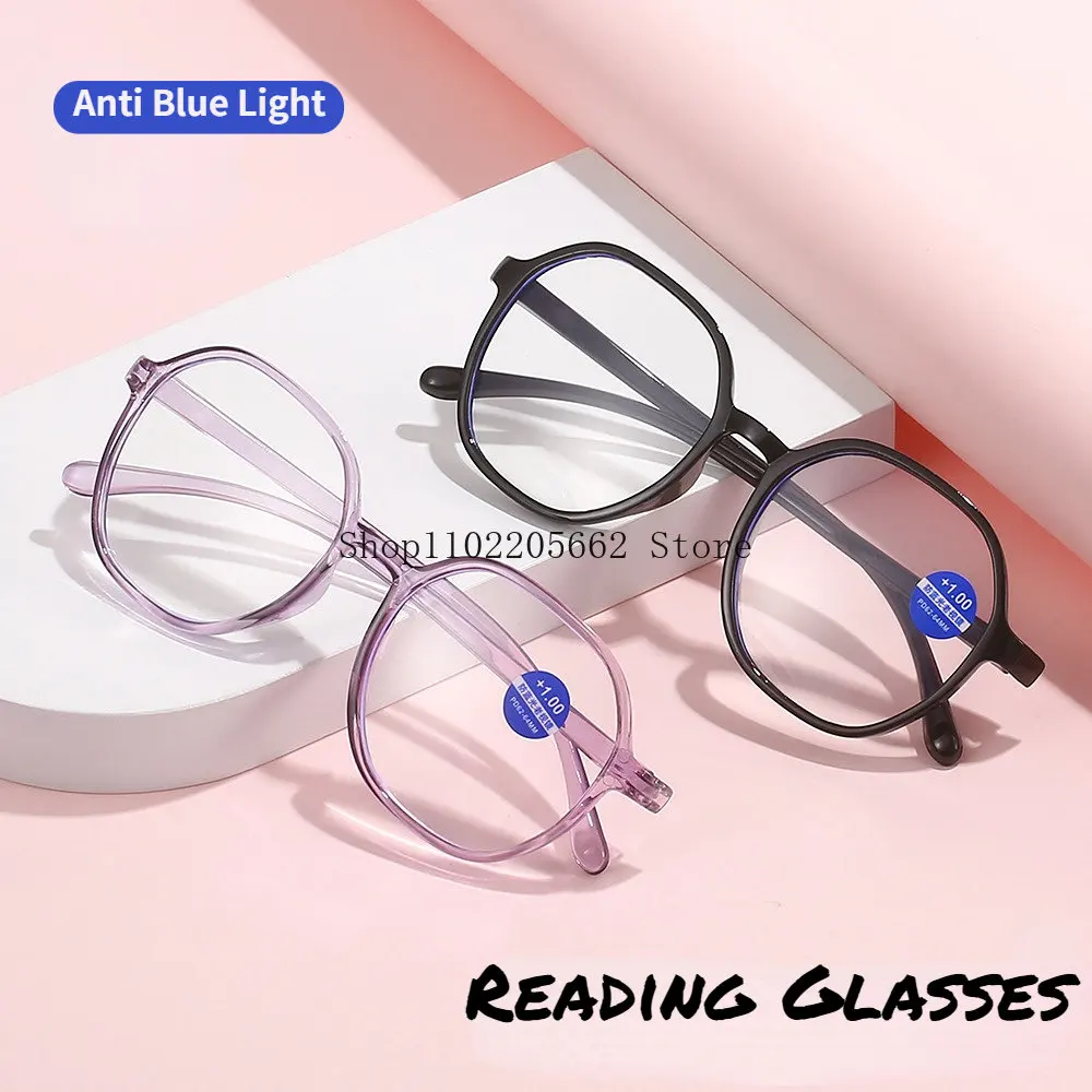 Top Trends: Reading Glasses Transparent Ultra-light HD Computer Glasses Women Anti-blue Light Glasses очки для зрения женские + 100 To + 400 Shoppable Styles