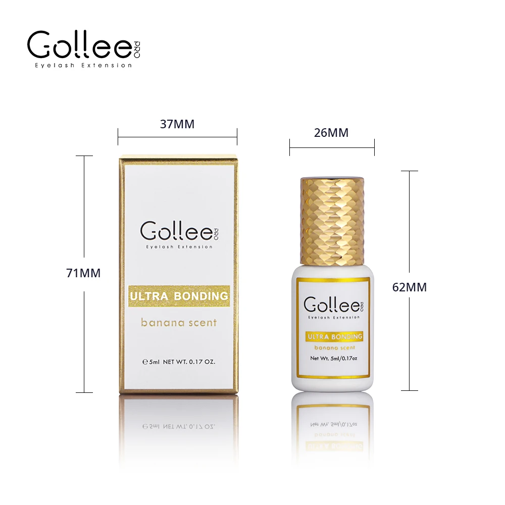 Top Trends: Gollee Banana Scent Eyelash Glue 1s Fast Drying Waterproof Glue Premade Fans Glue 3-5 Weeks Lasting Eyelash Extension Glue Salon Shoppable Styles - Image 4