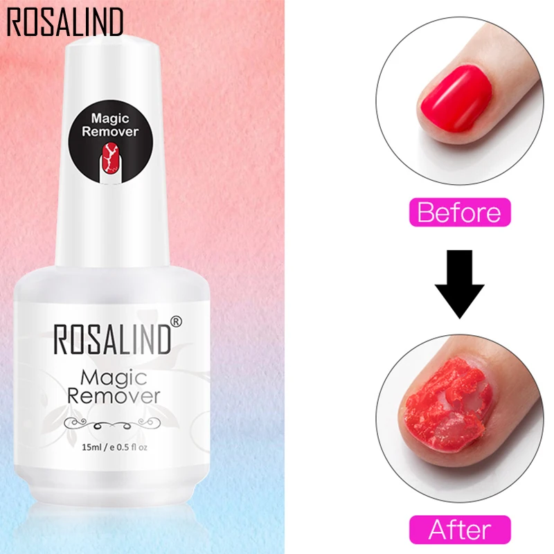 Top Trends: ROSALIND Magic Nail Polish Remover 10ML / 15ML Gel Soak Off Cleaner UV Gel Polish Delete Matt Primer Base Top Coat Gel Remover Shoppable Styles