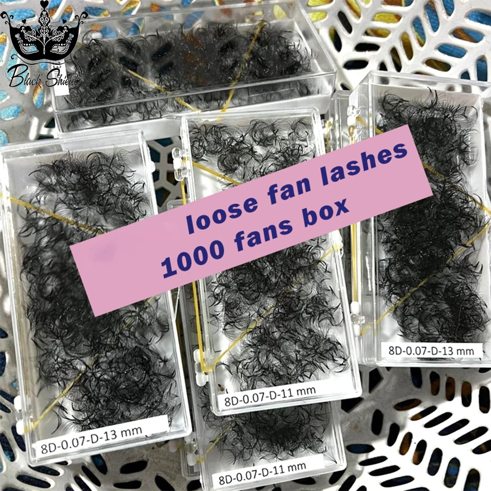 Top Trends: 1000 Fans Loose Fan Lashes Eyelash Extensions Thin Pointy Base Premade Lash Fans Medium Stem Sharp Russian Volume Lash 4D-12D Shoppable Styles