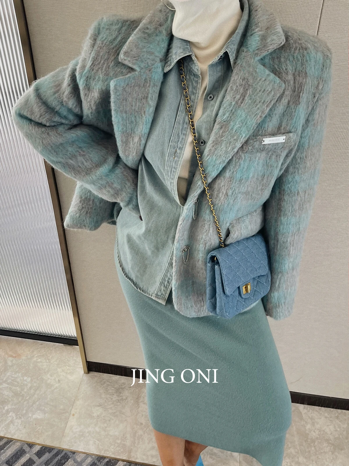 Top Trends: Plaid Wool Mixtures Coat Jackets Winter Y2k 2023 Woman Clothing Autumn Korean Style Fashion Vintage Oversized Overcoat Blazer Shoppable Styles