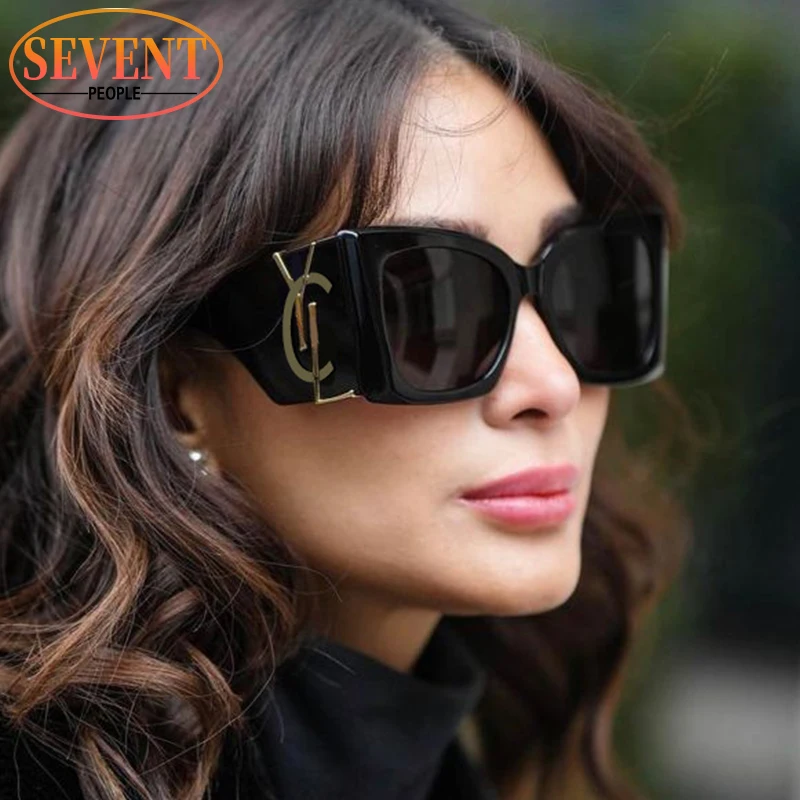 Top Trends: Oversized Cat Eye Sunglasses Women 2023 Luxury Brand Designer Fashion Square Sun Glasses For Female New Trend Big Frame Sunglass Shoppable Styles