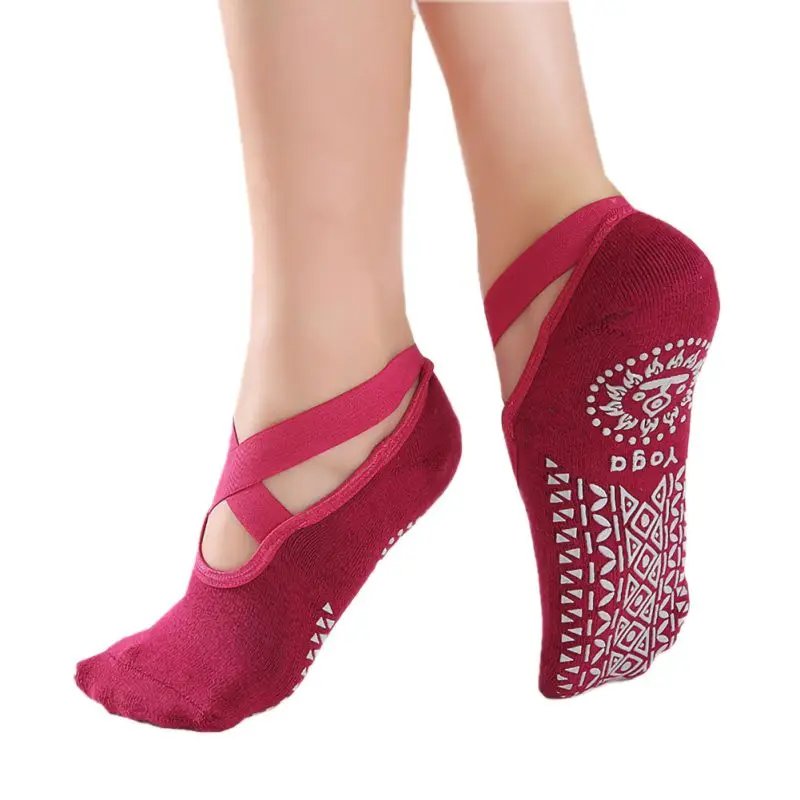 Top Trends: Women High Quality Bandage Yoga Socks Anti-Slip Quick-Dry Damping Pilates Ballet Socks Good Grip For Women Cotton Socks Shoppable Styles