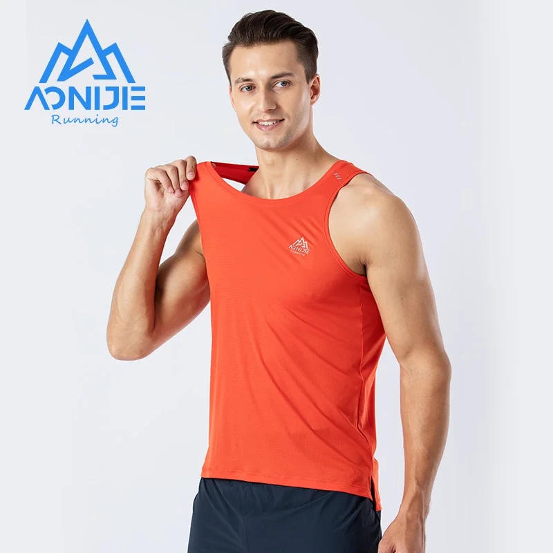 Top Trends: AONIJIE FM5126 Man Male Quick Drying Sports Undershit Running I-shaped Vest Sleeveless Summer Tank Top For Marathon Fitness Shoppable Styles