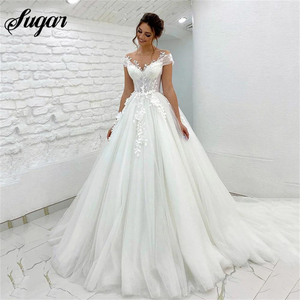 Top Trends: Princess Wedding Dress Off The Shoulder 3D Lace Appliques Boho Bride Dresses Vestido De Novia Custom Made Ball Gowns 2023 Shoppable Styles