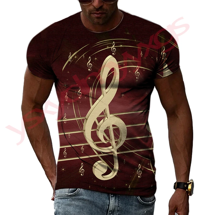 Top Trends: New Summer Leisure Fashion DJ Clothing Music Microphone Pattern Men T-Shirts 3D Print Hip Hop Tees Round Neck Short Sleeve Tops Shoppable Styles - Image 2